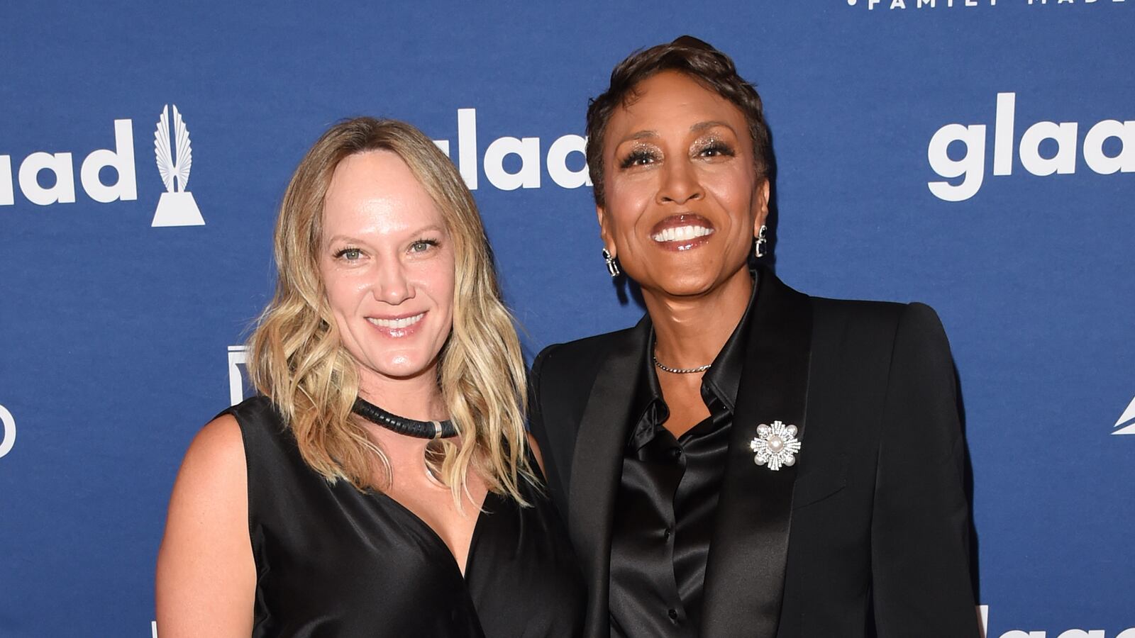 A picture of “Good Morning America” star Robin Roberts Robin Roberts and her longtime partner Amber Laign. Roberts just got hitched to Laign on Friday after 18 years together.