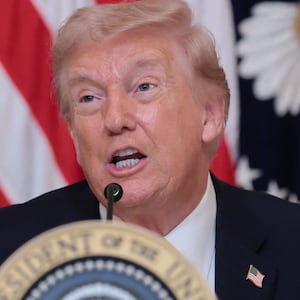 U.S. President Donald Trump speaks during a lunch with the Kennedy Center board members in the East Room of the White House in Washington, D.C., U.S., March 16, 2026.