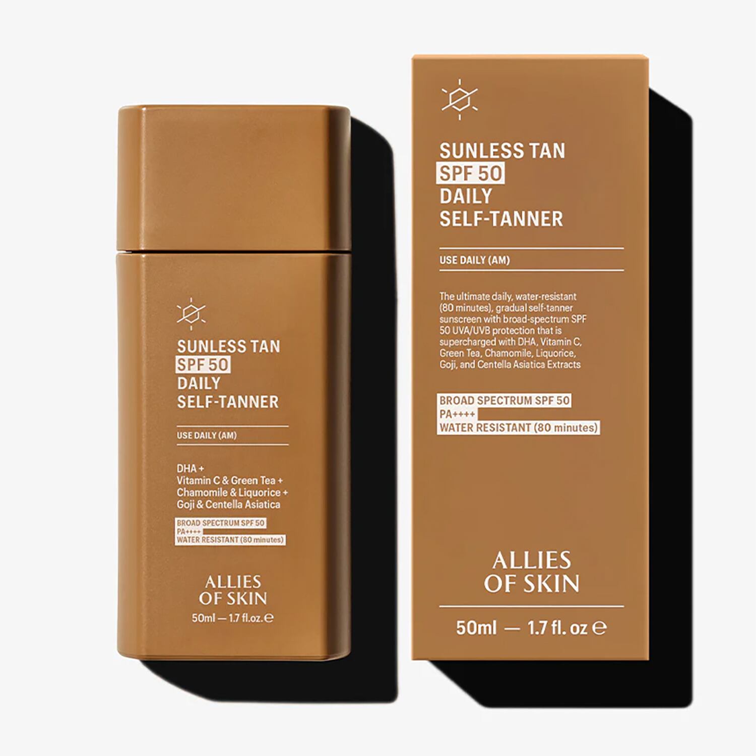 Allies of Skin Sunless Tan SPF 50 Daily Self-Tanner.