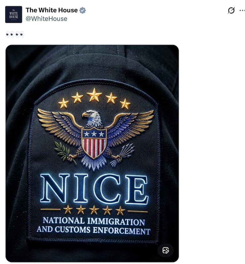 The White House shares another ICE logo rebrand.