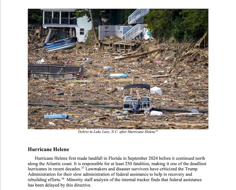 Noem was also criticized for its"slow administration of federal assistance" in Hurricane Helene—one of the deadliest in years.
