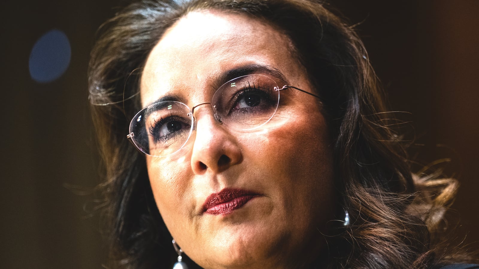 Harmeet Dhillon, nominee to be an assistant attorney general, testifies during her Senate Judiciary Committee confirmation hearing in Dirksen building on Wednesday, February 26, 2025.