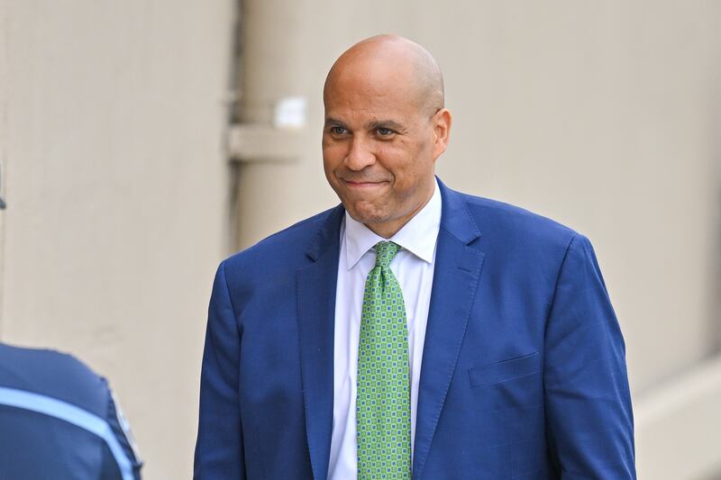 Sen. Cory Booker, pictured May 28, delivered the keynote address at the RFK Human Rights Award ceremony where he delivered his joke about being president.