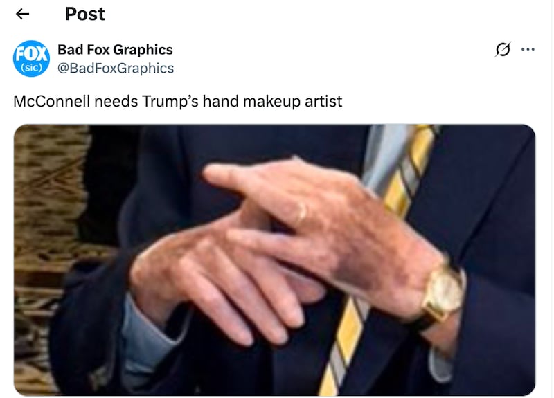 Screenshot of McOnnell's hands.