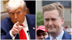Donald Trump and Peter Doocy