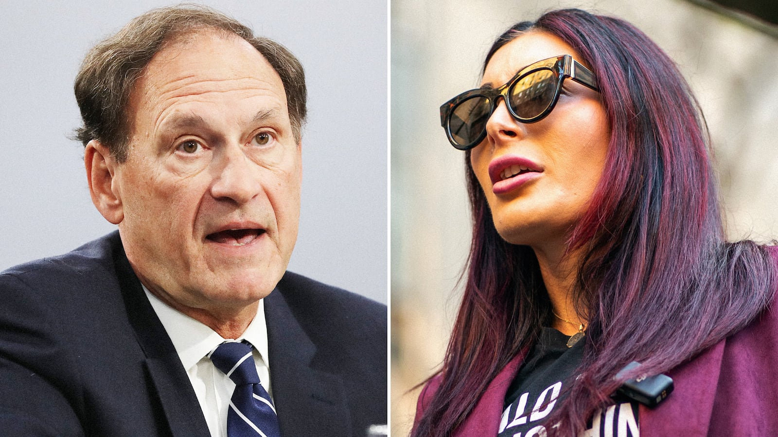 Justice Samuel Alito and Laura Loomer.