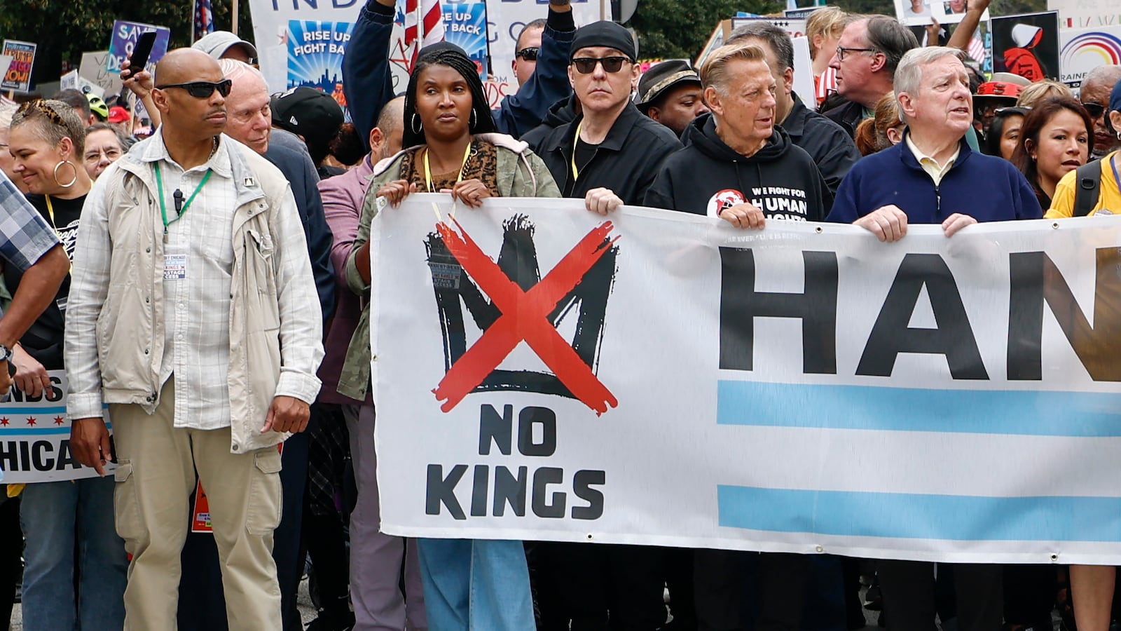 John Cusack at the Chicago No Kings Protest, October 18 2025