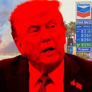 Donald Trump, Iran, US Gas photo illustration