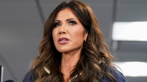 U.S. Secretary of Homeland Security Kristi Noem speaks during a news conference in the National Response Coordination Center at the Federal Emergency Management Agency (FEMA) headquarters on January 24, 2026 in Washington, DC.