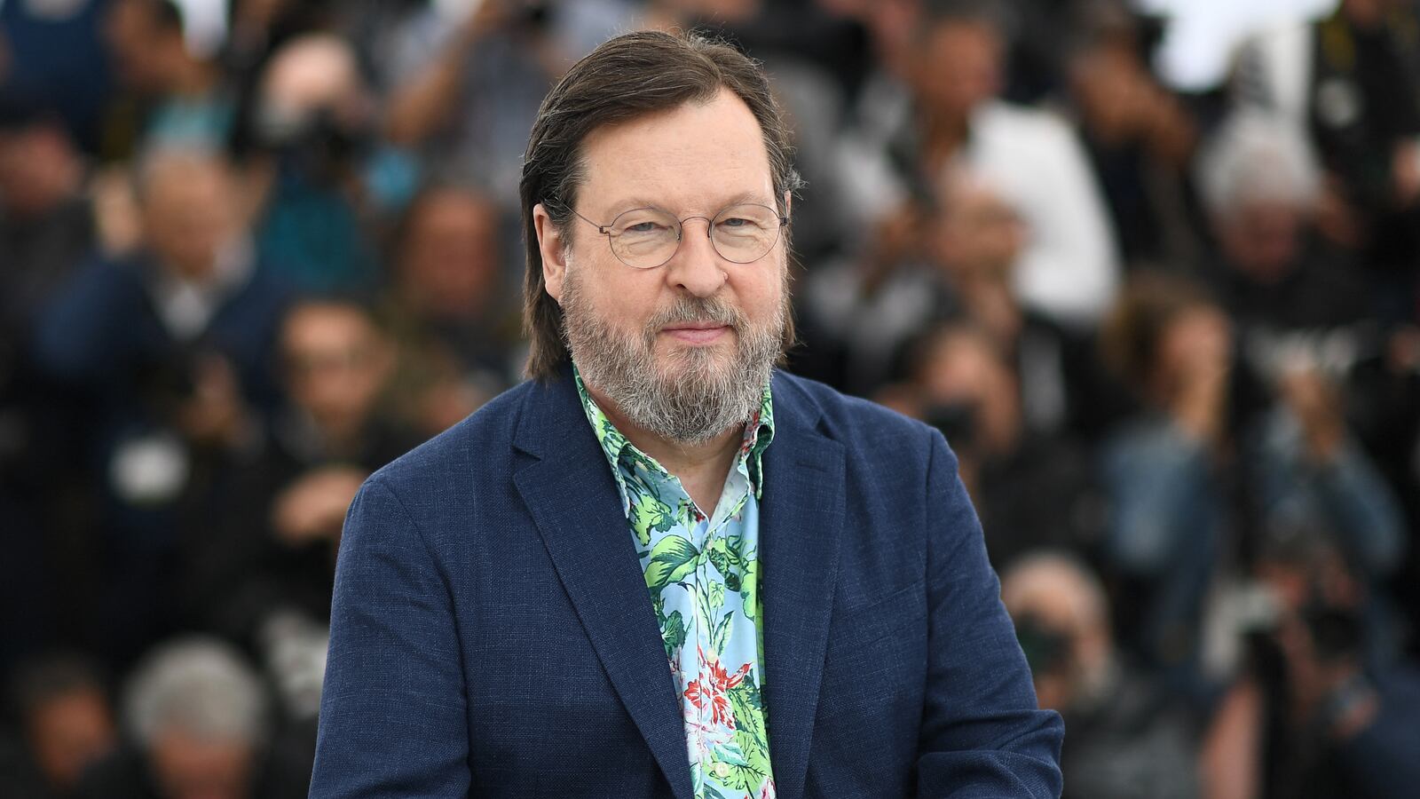 Danish director Lars Von Trier poses on May 14, 2018 during a photocall for the film "The House that Jack Built" at the 71st edition of the Cannes Film Festival in Cannes, southern France.
