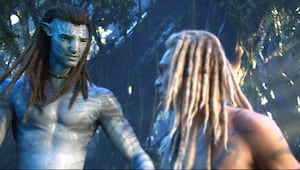 Avatar: Fire and Ash, Jake and Spider in the forest.