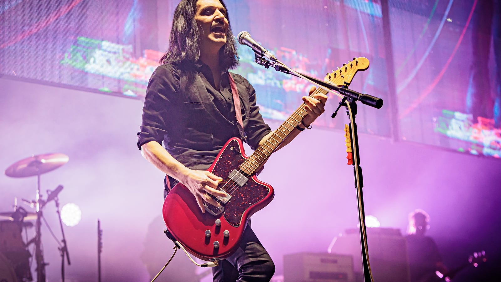 Brian Molko of Placebo performs at Mediolanum Forum of Assago on October 27, 2022 in Milan, Italy.
