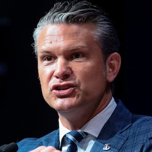 U.S. Defense Secretary Pete Hegseth delivers remarks, during a presentation ceremony of the Mexican Border Defense Medal (MBDM) to service members participating in the Trump administration's Operation Ardent Vanguard, at the Pentagon in Washinton, D.C., U.S., July 27, 2026. REUTERS/Evelyn Hockstein