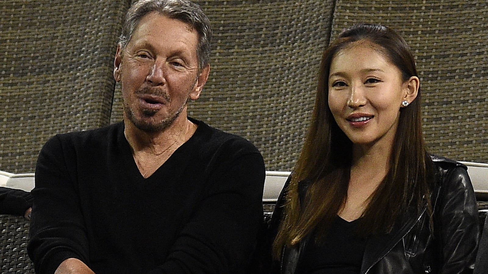 Larry Ellison watches a tennis match between Ryan Harrison, of United States, and Frederico Delbonis, of Argentina, during Day 4 of the BNP Paribas Open on March 8, 2018 in Indian Wells, California.