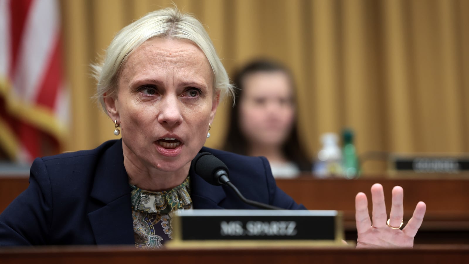 U.S. Rep. Victoria Spartz (R-IN) questions Attorney General Merrick Garland as he testifies before the House Judiciary Committee in the Rayburn House Office Building on September 20, 2023 in Washington, DC.