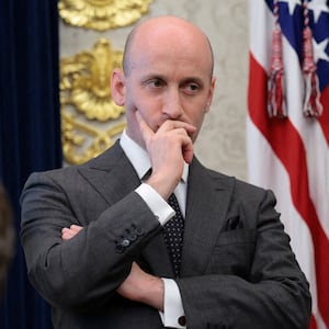 White House Deputy Chief of Staff Stephen Miller, during a U.S. President Donald Trump's event to sign an executive order regarding vaccine flexibility, in the Oval Office at the White House on August 10, 2026.