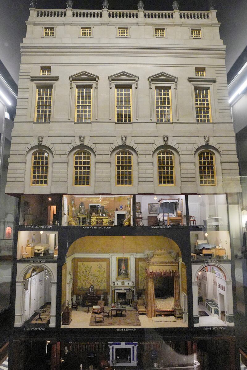 Queen Mary's Dolls' House behind glass.