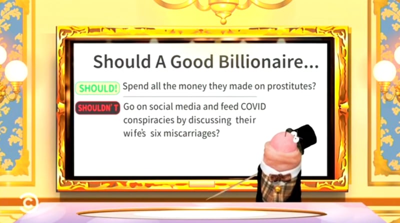 South Park, a billionaire weenie giving advice on how to be a good billionaire