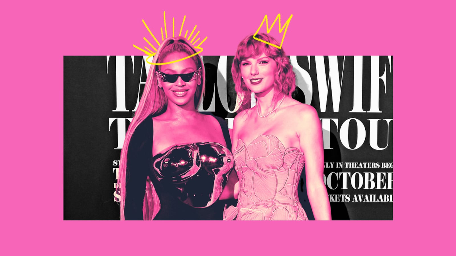 An illo featuring their photo together at the Eras movie premiere would be great