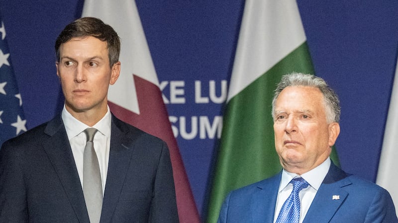Kushner and Witkoff represented the U.S. at a summit with Iranian leaders in Switzerland last month. The tenous peace deal that had been achieved is now over, Trump said this week.