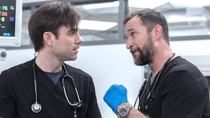 Lyman is in distress. Robby pressures Langdon who makes a bold call and it works. (Warrick Page/HBOMAX)