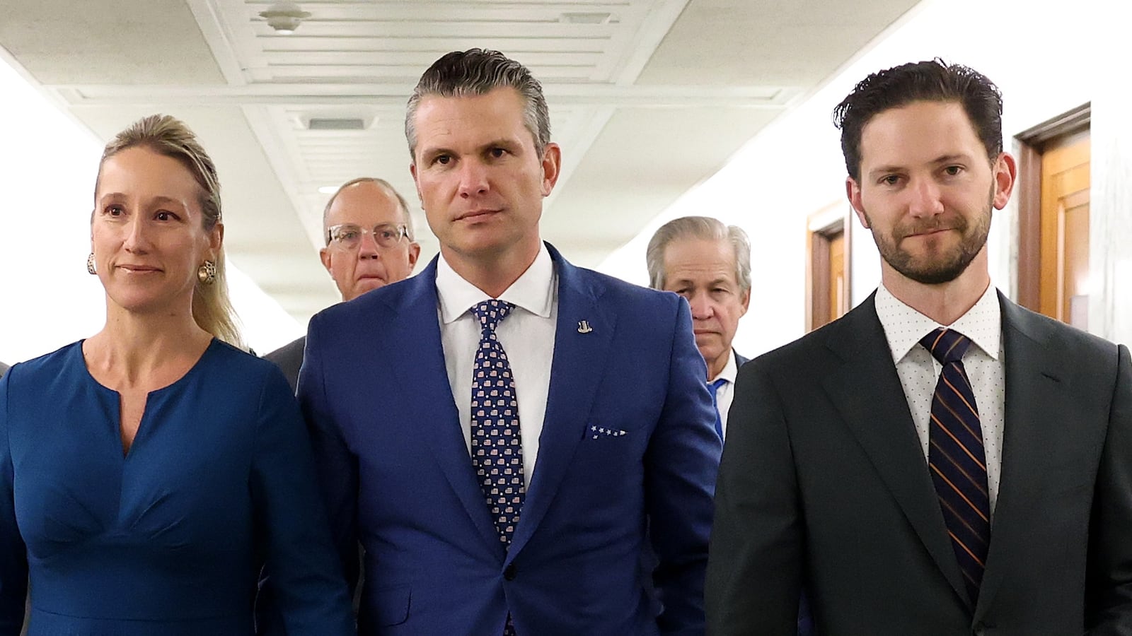 Secretary of Defense Pete Hegseth, his wife Jennifer Rauchet and brother Phil Hegseth
