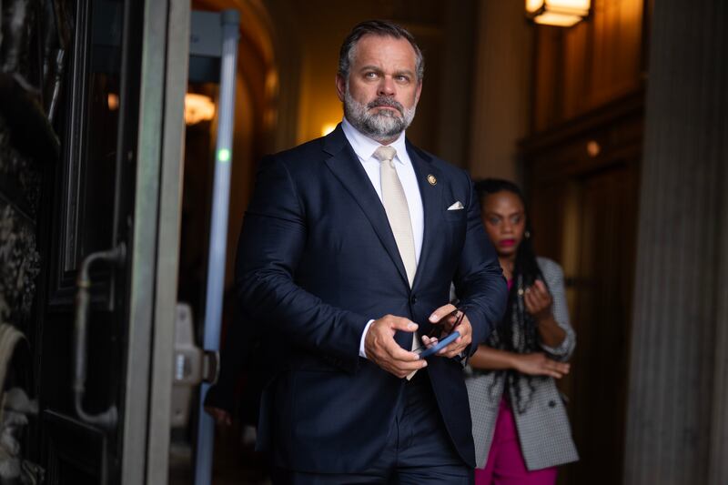 GOP Rep. Cory Mills, pictured July 23, 2025, was one of four Republicans who voted with every House Democrat to block the censure of Rep. Ilhan Omar.