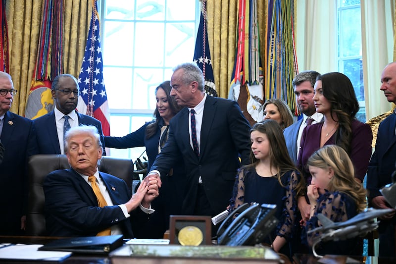 Trump and Kennedy in the Oval