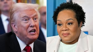 Donald Trump and Yamiche Alicondor