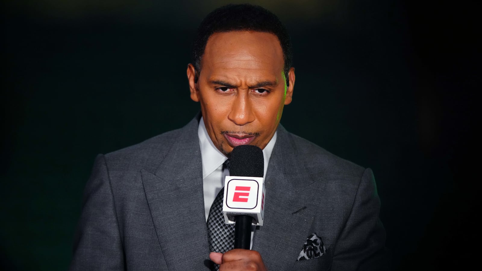 Stephen A. Smith prior to the Phoenix Suns against the Milwaukee Bucks in game three of the 2021 NBA Finals at Fiserv Forum.