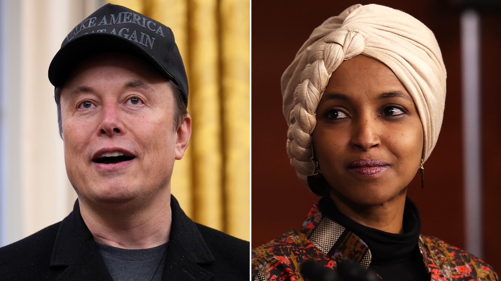 Elon Musk and Ilhan Omar
