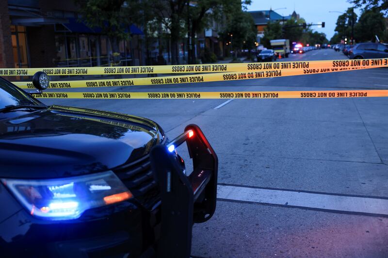 Police tape cordons off the site of an attack that injured multiple people in Boulder, Colorado,