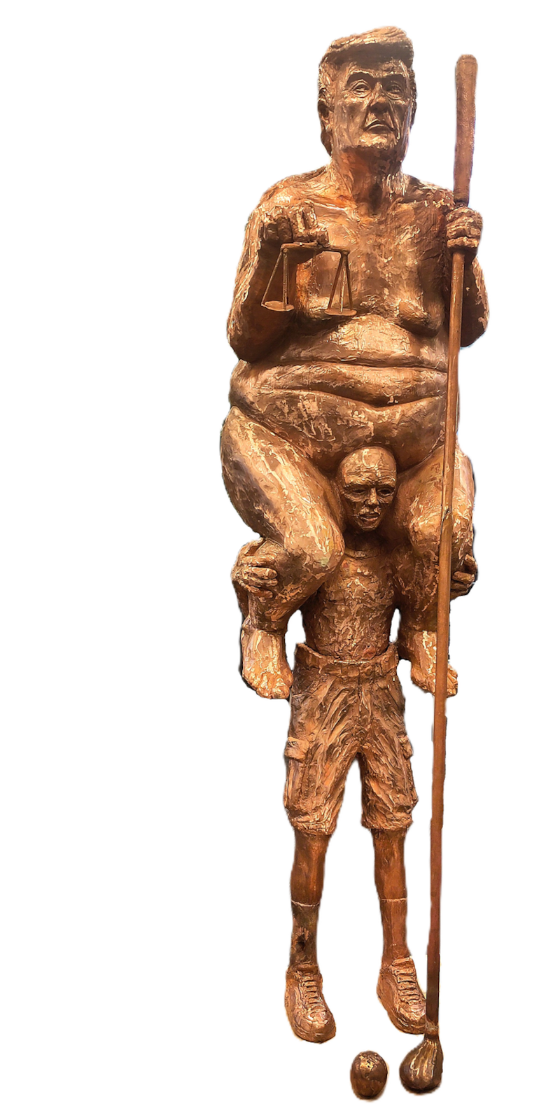 The unsettling statue has been displayed in locations around the world.