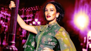 A photo illustration of Kimi Murdoch of Ladies of London: The New Reign.