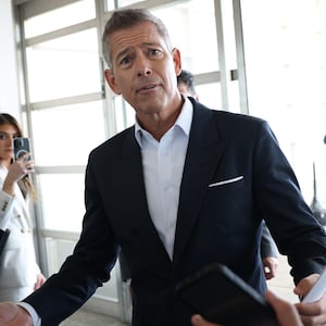 ARLINGTON, VIRGINIA - NOVEMBER 07: U.S. Transportation Secretary Sean Duffy speaks to reporters during a visit at the Ronald Reagan Washington National Airport on November 07, 2025 in Arlington, Virginia. The FAA (Federal Aviation Administration) announced that it will reduce flights by 10 percent at 40 major airports nationwide, amid air traffic control staffing shortages resulting from the federal government shutdown. (Photo by Anna Moneymaker/Getty Images)