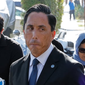 San Diego's Mayor Todd Gloria speaks during a press conference following a shooting at the Islamic Center