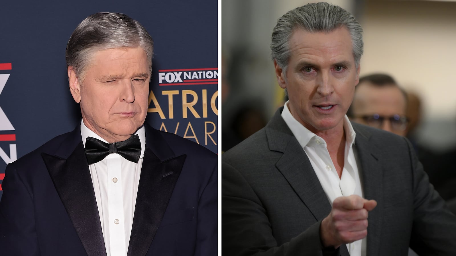 Sean Hannity and Gavin Newsom