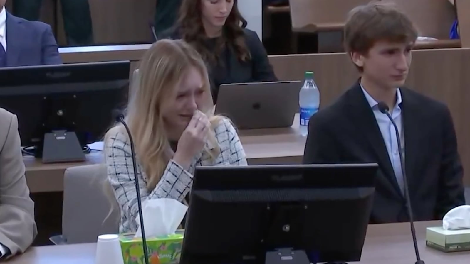 Maya Kowalski pictured in court after winning her case against Johns Hopkins All Children’s Hospital.