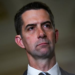 U.S. Senator Tom Cotton (R-AR) looks on, as Senate Republican leaders hold a press conference following their weekly policy lunch on Capitol Hill in Washington, D.C., U.S., June 23, 2026. REUTERS/Annabelle Gordon