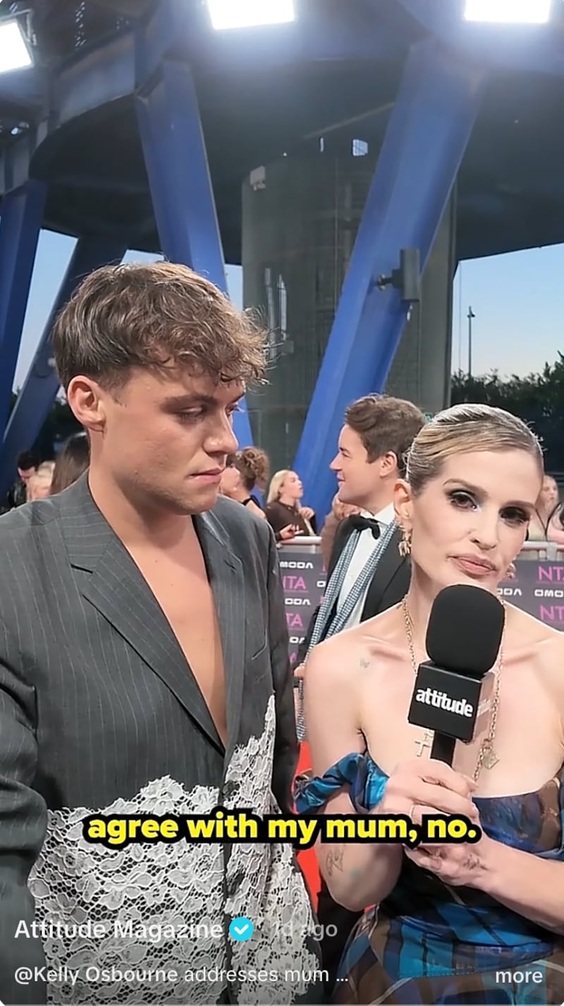 Kelly Osbourne responds to questions about her mom's conservative views on the LGBTQ+ community.