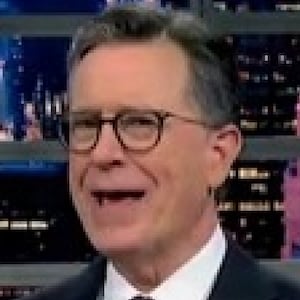 Stephen Colbert and Donald Trump