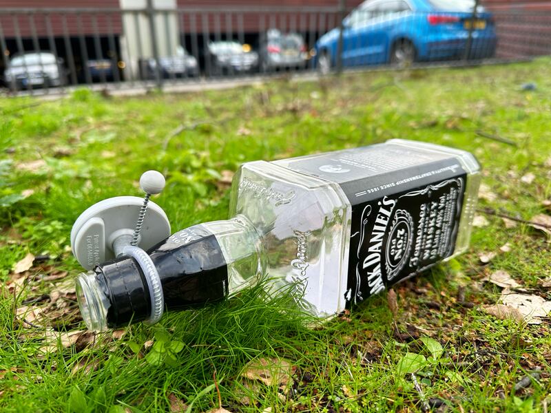 Stolen Jack Daniels Empty Bottle,