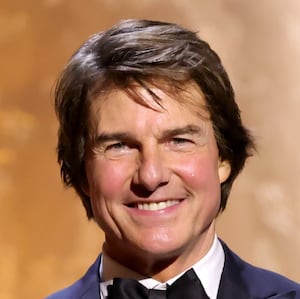 HOLLYWOOD, CALIFORNIA - NOVEMBER 16: Honoree Tom Cruise poses onstage during the 16th Governors Awards at The Ray Dolby Ballroom on November 16, 2025 in Hollywood, California. (Photo by Kevin Winter/Getty Images)