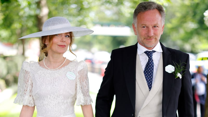 Geri Halliwell-Horner and Christian Horner attend day one of Royal Ascot 2026 at Ascot Racecourse on June 16, 2026.
