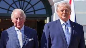 WASHINGTON, DC - APRIL 27: U.S. President Donald Trump and first lady Melania Trump stand with Queen Camilla and King Charles III on the South Lawn of the White House as they arrive for tea on day one of their State Visit to the United States of America, on April 27, 2026 in Washington, DC. King Charles III and Queen Camilla will visit the nation's capital, New York City, and Virginia during the trip arranged to celebrate the United States of America's 250th anniversary of its independence. (Photo by Anna Moneymaker/Getty Images)WASHINGTON, DC - APRIL 27: U.S. President Donald Trump and first lady Melania Trump stand with Queen Camilla and King Charles III on the South Lawn of the White House as they arrive for tea on day one of their State Visit to the United States of America, on April 27, 2026 in Washington, DC. King Charles III and Queen Camilla will visit the nation's capital, New York City, and Virginia during the trip arranged to celebrate the United States of America's 250th anniversary of its independence. (Photo by Anna Moneymaker/Getty Images)