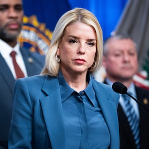 Attorney General Pam Bondi conducts a news conference at the Department of Justice on Thursday, December 4, 2025.