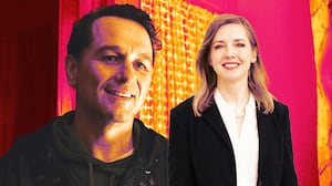 Katie Dippold and Matthew Rhys from Widow's Bay.