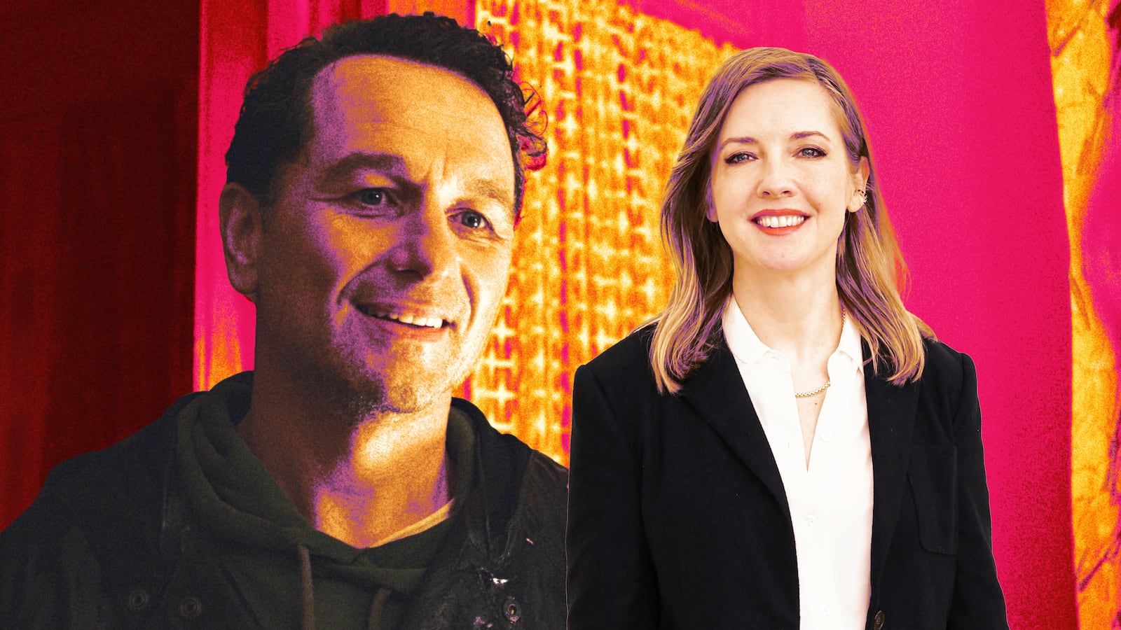 Katie Dippold and Matthew Rhys from Widow's Bay.