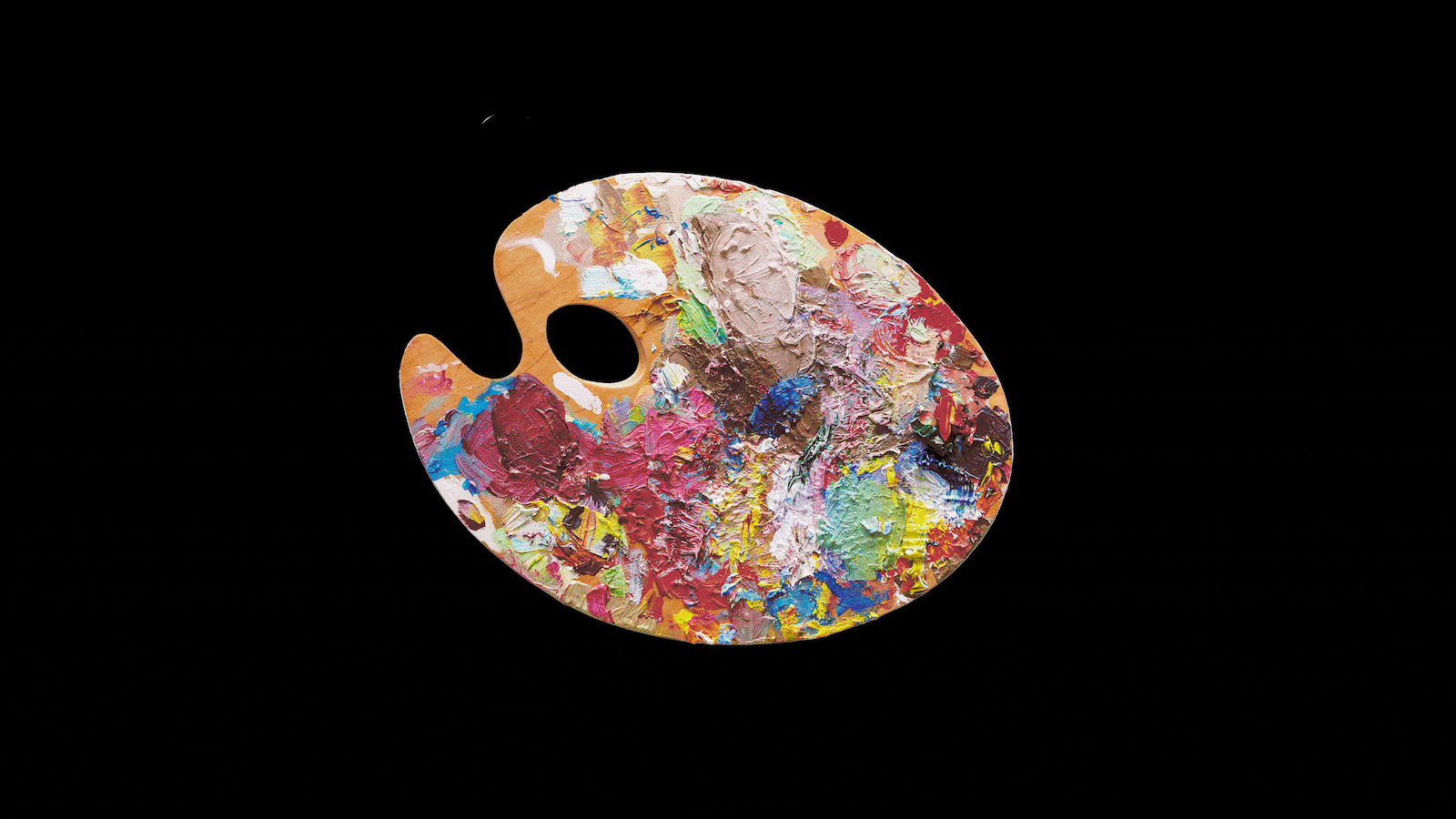 A photo illustration showing a painting easel become digitally distorted over time.