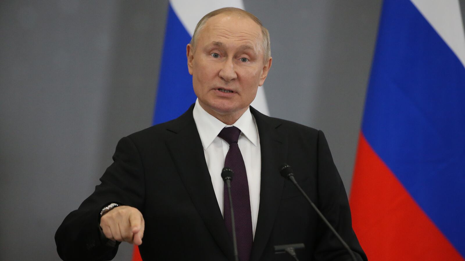 Russian President Vladimir Putin speaks